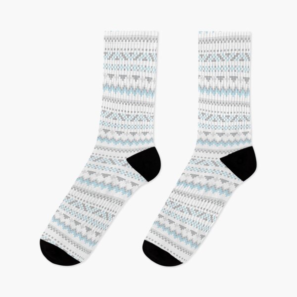 Item preview, Icy Blue Christmas Fair Isle Pattern designed and sold by Siu-Hong Mok.
