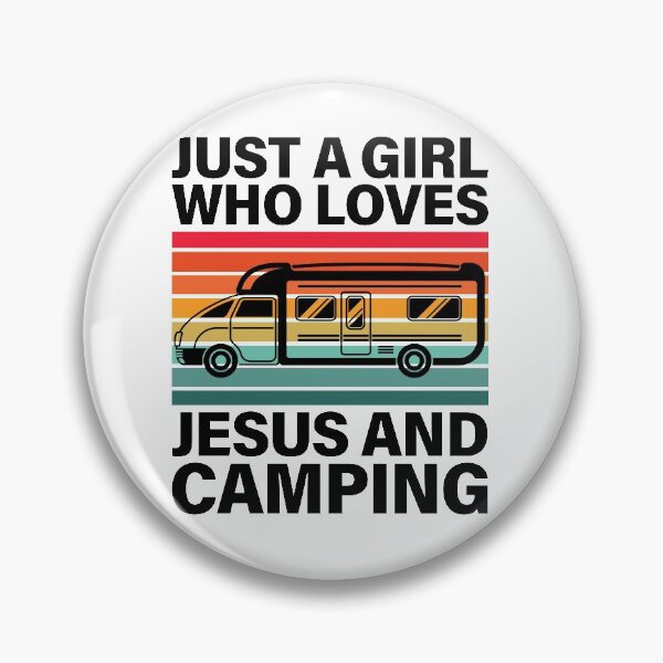 Item preview, Just A Girl Who Loves Jesus And Camping designed and sold by GravitiTees.