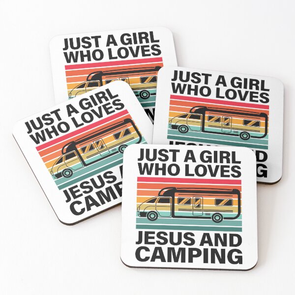 Item preview, Just A Girl Who Loves Jesus And Camping designed and sold by GravitiTees.