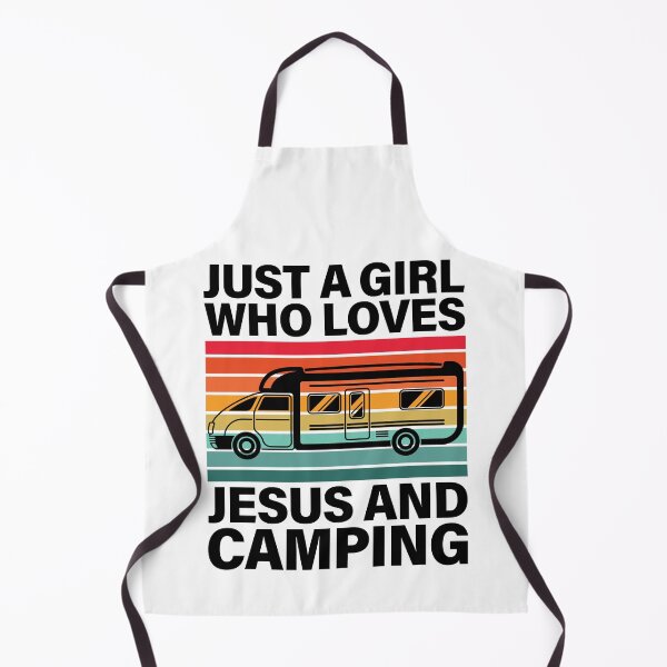 Item preview, Just A Girl Who Loves Jesus And Camping designed and sold by GravitiTees.