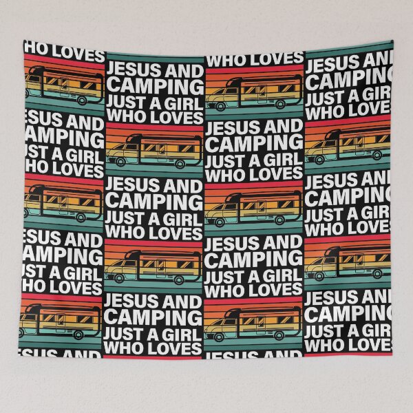 Item preview, Just A Girl Who Loves Jesus And Camping Christian designed and sold by GravitiTees.