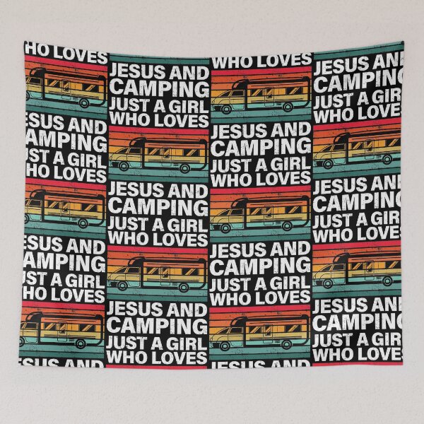 Item preview, Just A Girl Who Loves Jesus And Camping Religious designed and sold by GravitiTees.