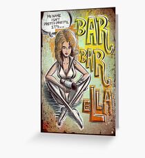Barbarella Art Print science Fiction Fantasy Jane Fonda Space Queen of the Galaxy Erotic Sex Sexy Laser Ray Gun Erotica French italian badon Greeting Card