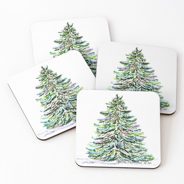Item preview, Winter Tree in Snow - Colorful Watercolor Art Inspiring Happiness from Nature designed and sold by Paula Millhouse Fine Art.