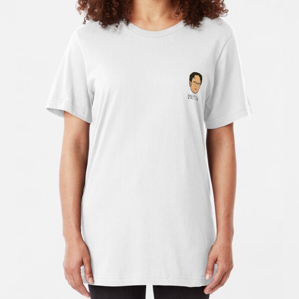 Dwight Schrute Mini Head - Question Slim Fit T-Shirt
