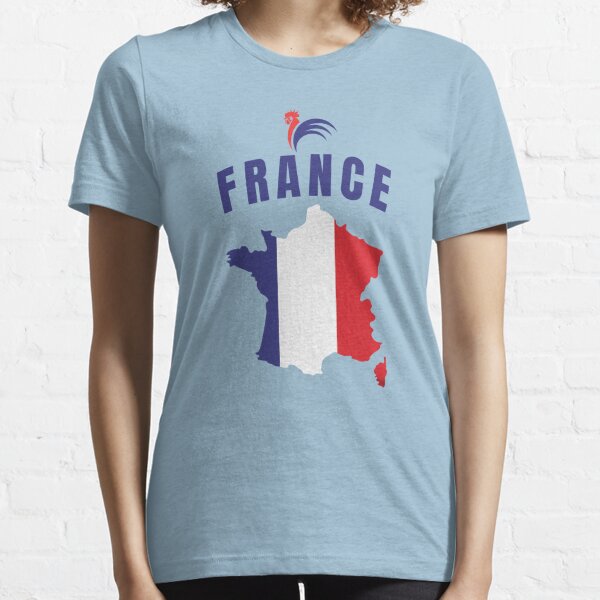 T-Shirt-Francia Francais francés de la Copa del Mundo Camiseta Azul Allez les bleus 