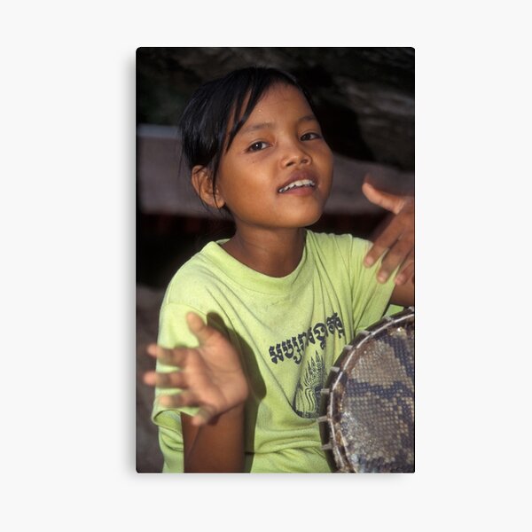 Angkor Wat drummer girl Canvas Print