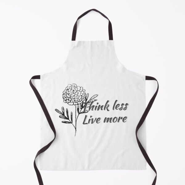 Item preview, Think less live more doodle flower 8 quote saying designed and sold by DoodlesFlowers.