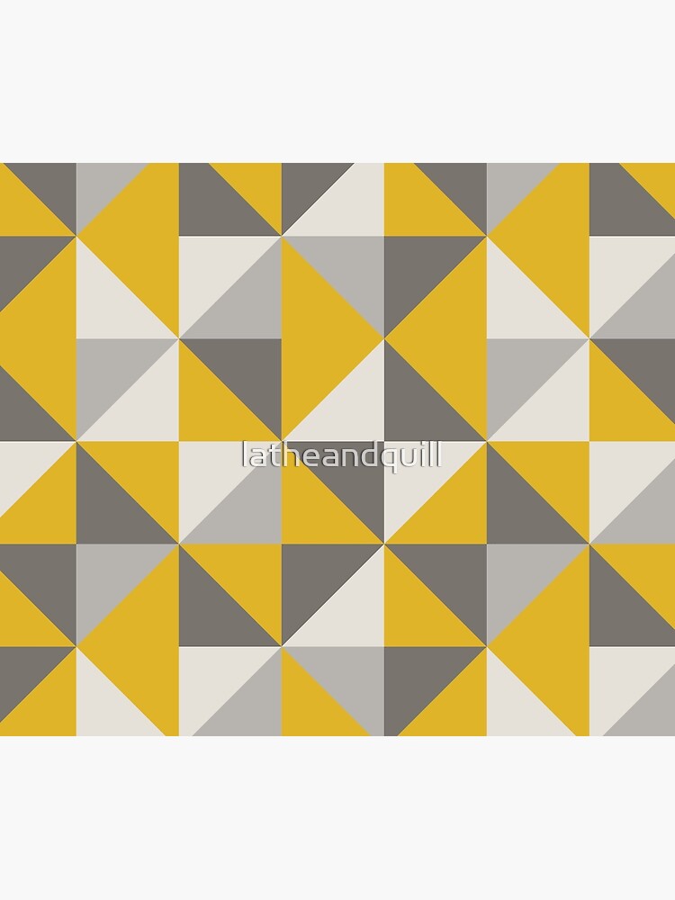 Retro Triangle Design in Yellow and Grey