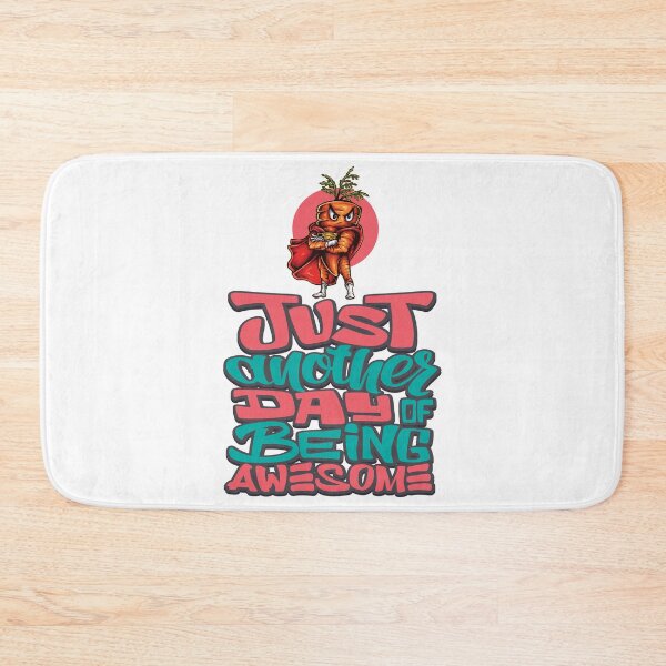 Item preview, Just Another Day Being Awesome Angry Carrot Foodie Superhero designed and sold by ProjectX23.