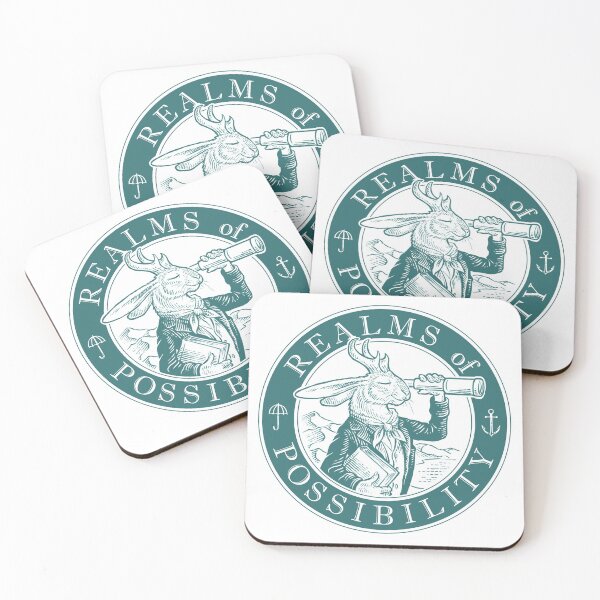 Item preview, Realms of Possibility Jackelope Logo - white background designed and sold by Jeff Crosby.