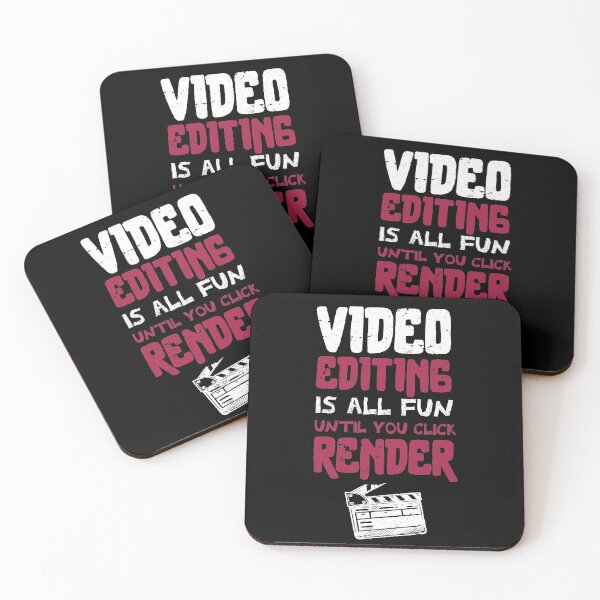Item preview, Video editing is all fun, until you click RENDER /video editor gift idea / video editing present / animation lover designed and sold by anodyle.