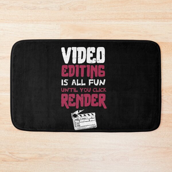 Item preview, Video editing is all fun, until you click RENDER /video editor gift idea / video editing present / animation lover designed and sold by anodyle.