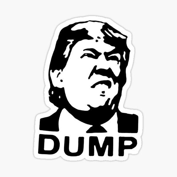Vista previa del artículo con la obra «Donald trump meme "dump"», diseñado y vendido por Alex3214.