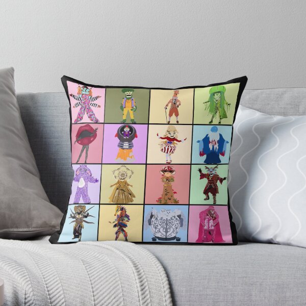 Masked Singer Season 4 - Hand Drawn Throw Pillow
