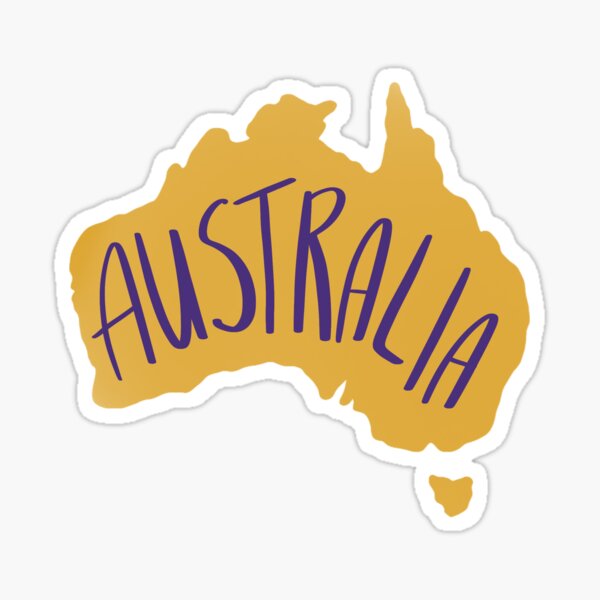 Item preview, australia design yellow and purple designed and sold by ironbrownie.
