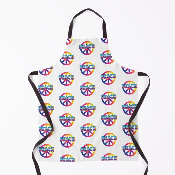 Item preview, Vibrant Tai Dai Peace Sign with Words Peace and Beach on Transparent Background designed and sold by EmOceanApparel.