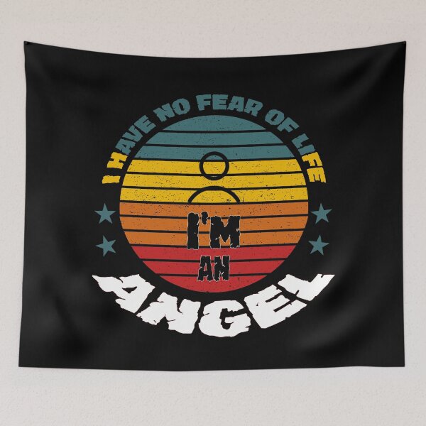 Item preview, I have no fear of life I'm a ANGEL Gift for her or him - Digital illustration designed and sold by OMCreative.