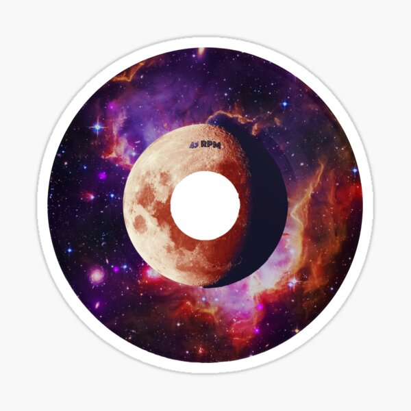 Space Music - Vinyl Record Single Sticker