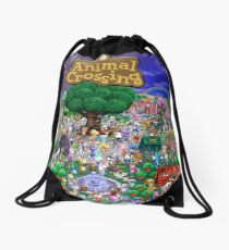 Animal Crossing Poster Drawstring Bag