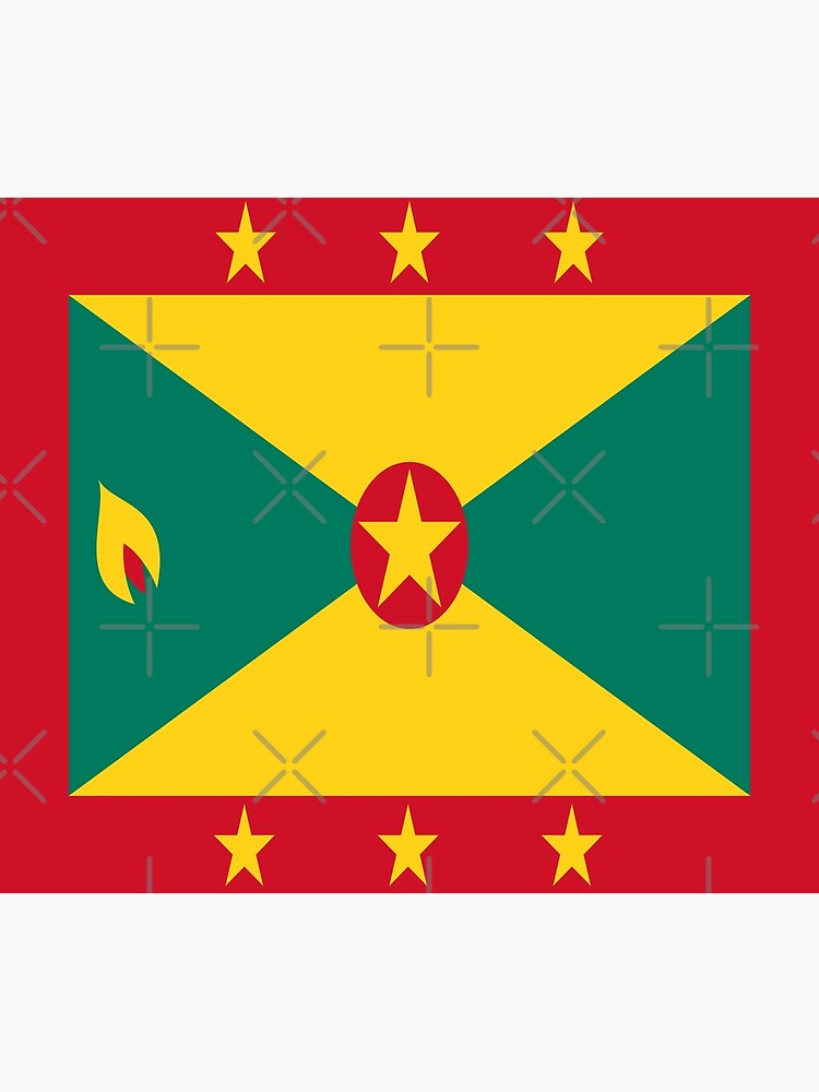 flag red border yellow green triangles