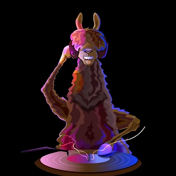 Artwork thumbnail, DJ llama by Rakos-Merch