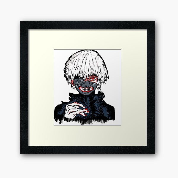 Ken Kaneki Is A Ghoul Tokyo Ghoul Framed Art Print By Lgextra Redbubble