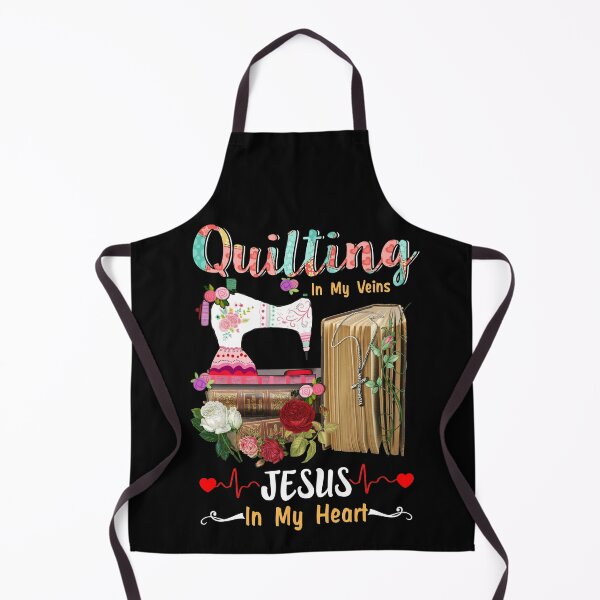 Item preview, Quilting In My Veins Jesus In My Heart Heartbeat Floral designed and sold by Charles Brian.