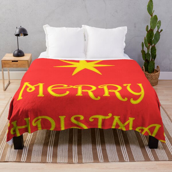 Item preview, Classic Merry Christmas Greeting - yellow gold 7-point star designed and sold by Deegital18.