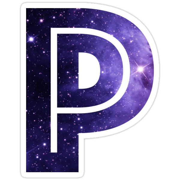 "The Letter P - Space" Stickers by Mike Gallard | Redbubble