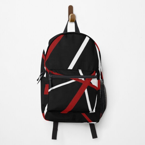 Item preview, Abstract Red and White Lines On Black Background Pattern designed and sold by taiche.