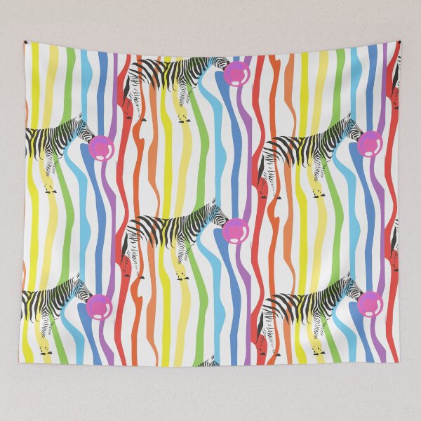 Item preview,  Zebra Bubble Gum Rainbow  Design designed and sold by Beluved.