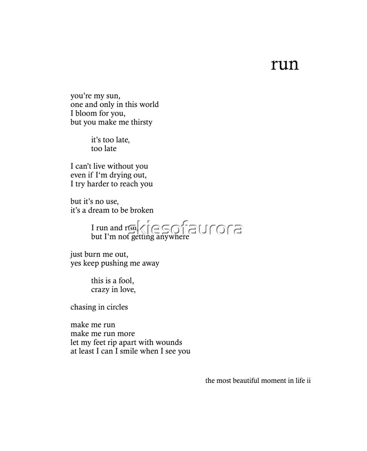 Bts Bangtan Sonyeondan Run Lyrics Ipad Case Skin By Skiesofaurora Redbubble