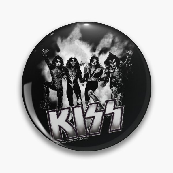 Item preview, KISS ® the band - Destroyer Black and White Fog Logo Down designed and sold by musmus76.