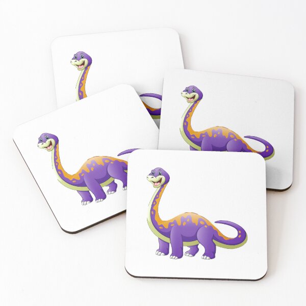 Item preview, Brontosaurus Dinosaur Cartoon Purple Orange designed and sold by 14Smith15.