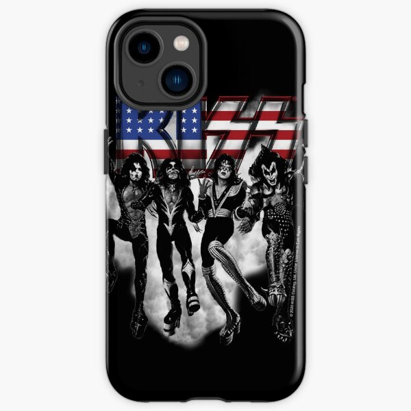 KISS ® the band - Destroyer Black and White Fog USA Logo iPhone Tough Case