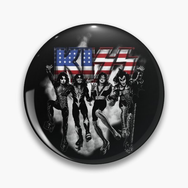 Aperçu de l'œuvre KISS ® le groupe - Logo Destroyer Black and White Fog USA créée et vendue par musmus76.