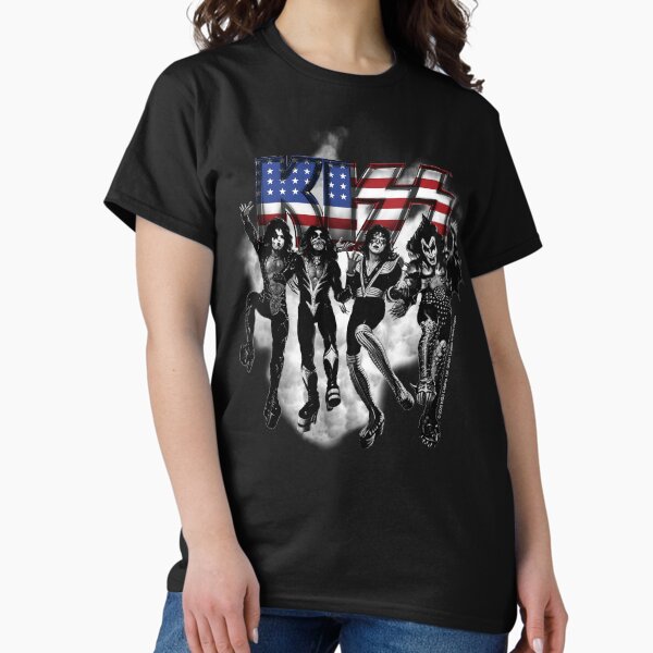 Item preview, KISS ® the band - Destroyer Black and White Fog USA Logo designed and sold by musmus76.