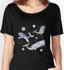 Blue Night with Whales Women's Relaxed Fit T-Shirt