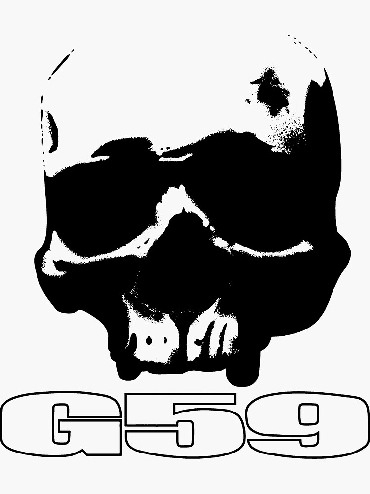 "G59 Skull Logo" Sticker for Sale by IntrovertsArt01 Redbubble