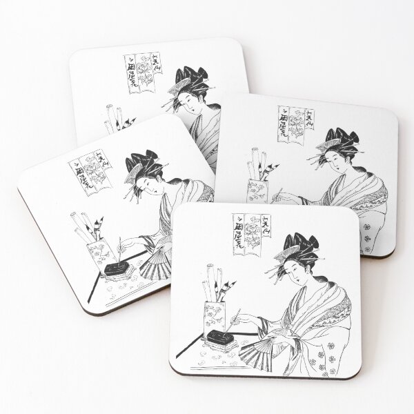 Item preview, Japanese ukyo-e geisha drawing designed and sold by SelinaFloca.