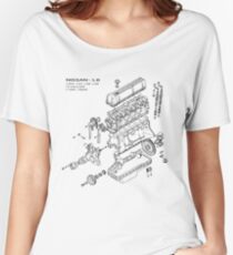 Nissan L6 Exploded View Women's Relaxed Fit T-Shirt