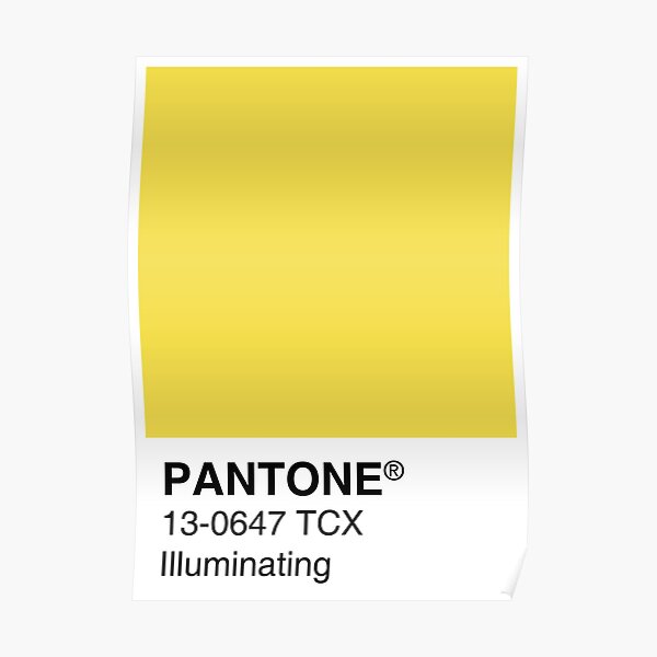 Pantone Illuminating Color of the year 2021 Poster