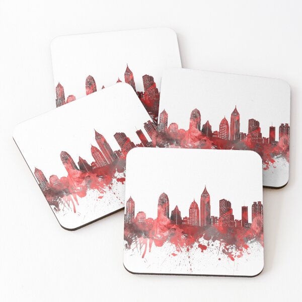 Item preview, atlanta skyline red designed and sold by BekimART2.