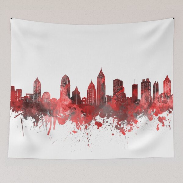 Item preview, atlanta skyline red designed and sold by BekimART2.