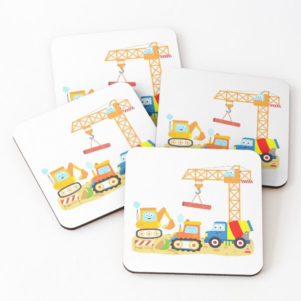 Item preview, Construction Site Toddlers Kids Crane Bulldozer Digger Cement Truck designed and sold by samshirts.