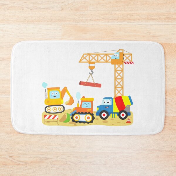 Item preview, Construction Site Toddlers Kids Crane Bulldozer Digger Cement Truck designed and sold by samshirts.