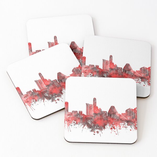 Artikelvorschau, austin skyline rot entworfen und verkauft von BekimART2.