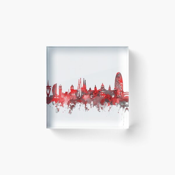 Item preview, barcelona skyline red designed and sold by BekimART2.