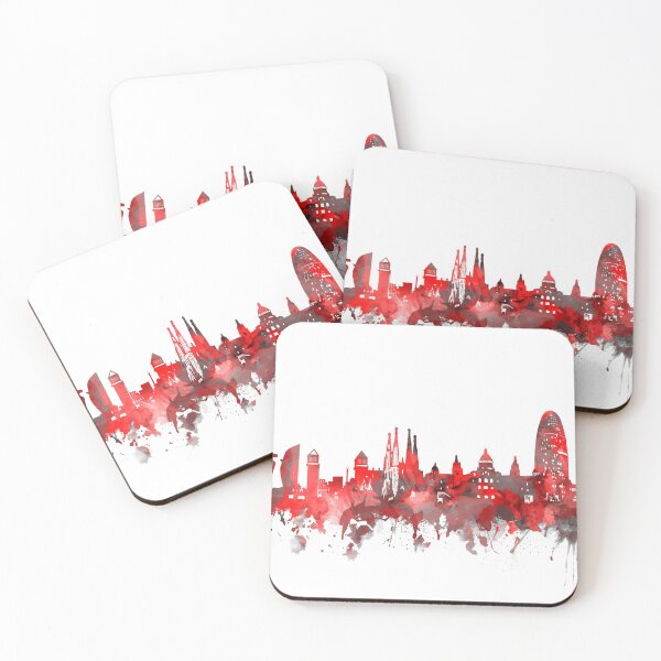 Item preview, barcelona skyline red designed and sold by BekimART2.